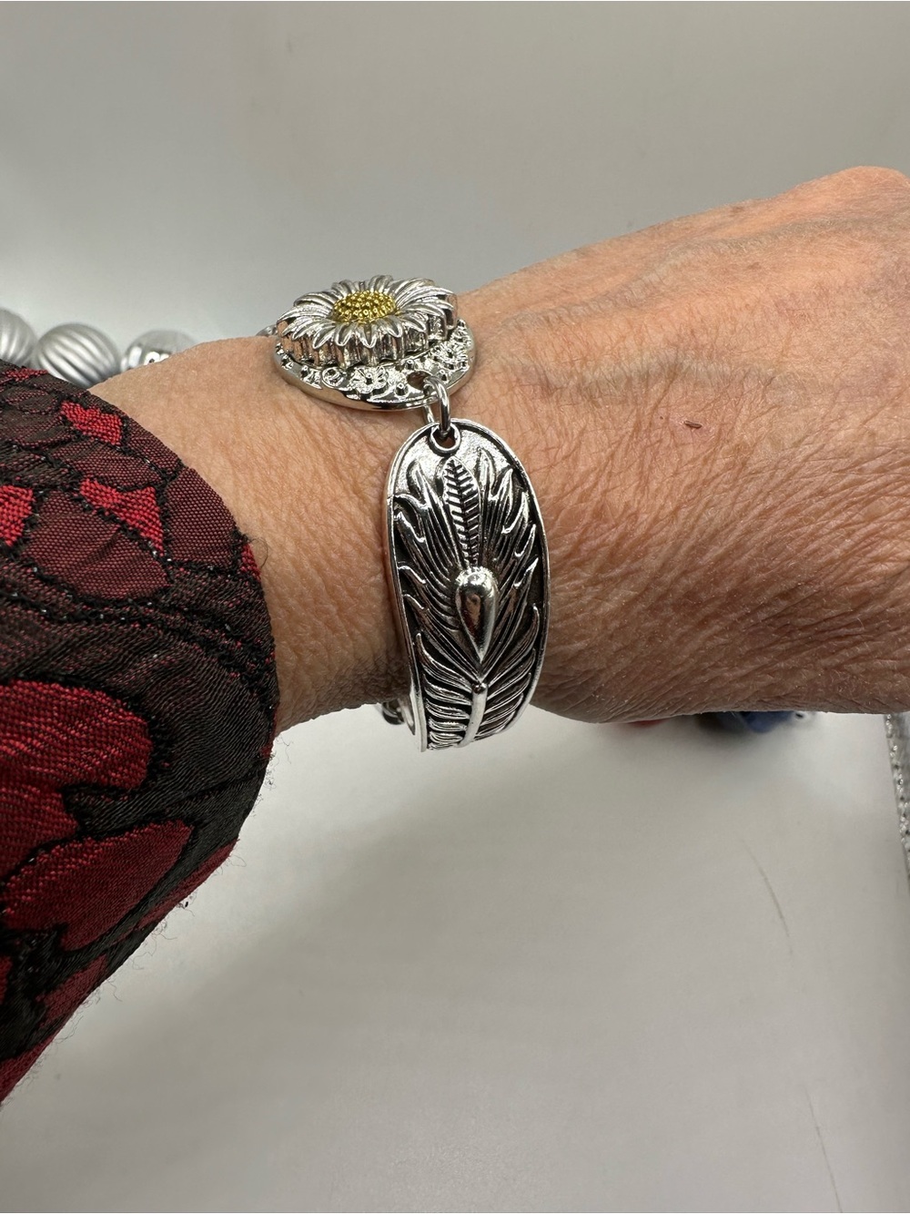 Sunflower Snap Jewelry Bangle Bracelet 18mm Ginger Snap! Size: Large Wrist NWT - Picture 5 of 17